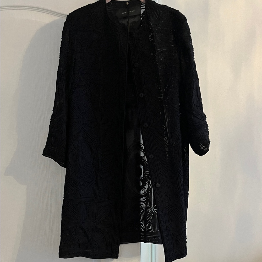 Elie Tahari Black Textured Women's Blazer